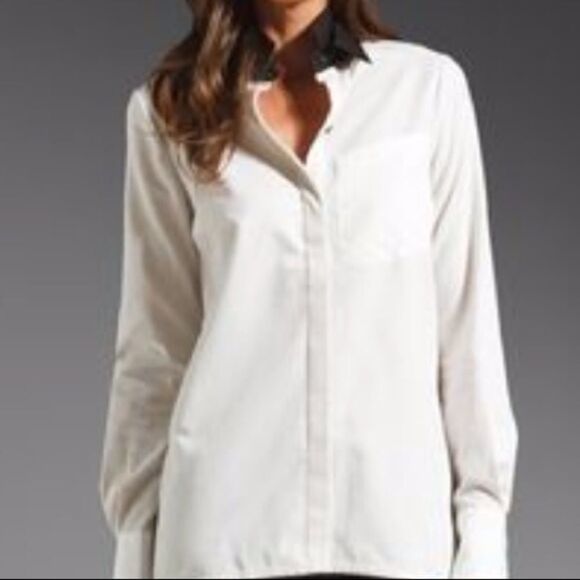 10 Crosby Derek Lam Tops - Derek Lam 10 Crosby Cream Black Top